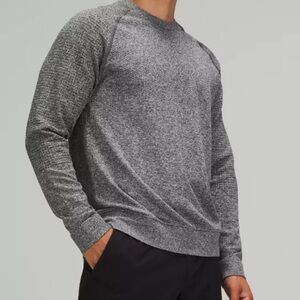 Lululemon Mens Engineered Warmth Long-Sleeve Crew Wool Blend Gray Size Medium